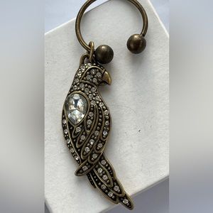 Chico’s 2010 Parrot Keychain bronze tone with rhinestones